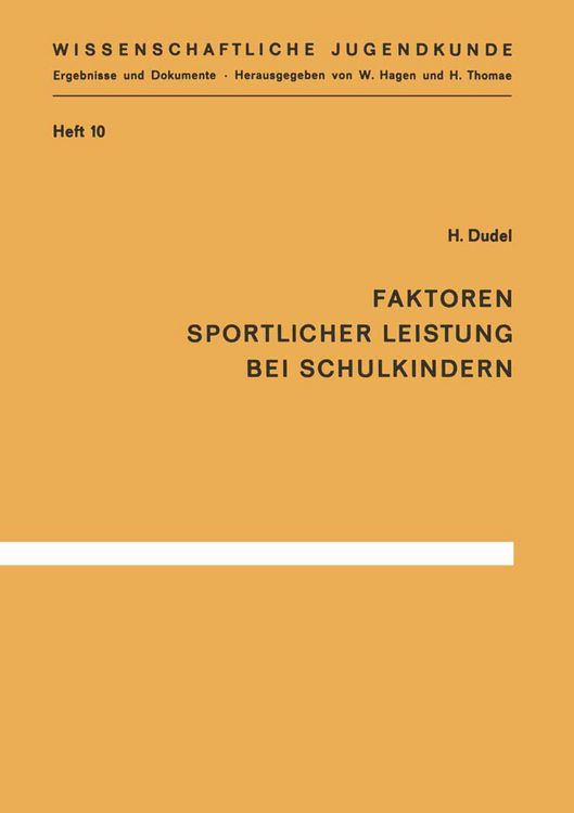 Produktbild: Faktoren sportlicher Leistung bei Schulkindern
