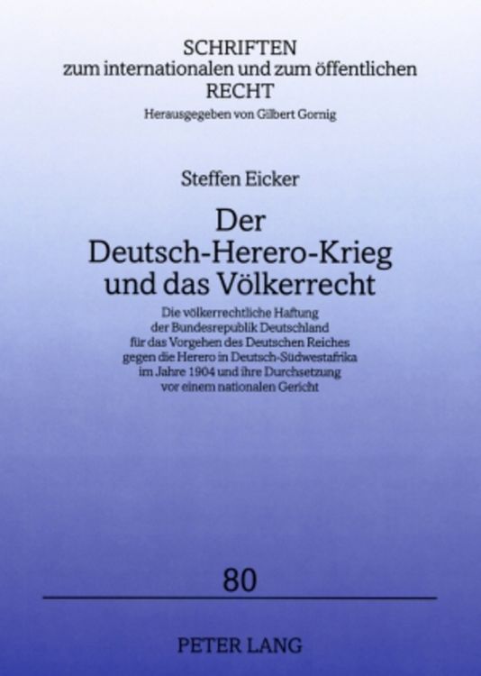 Produktbild: Der Deutsch-Herero-Krieg und das V&ouml;lkerrecht