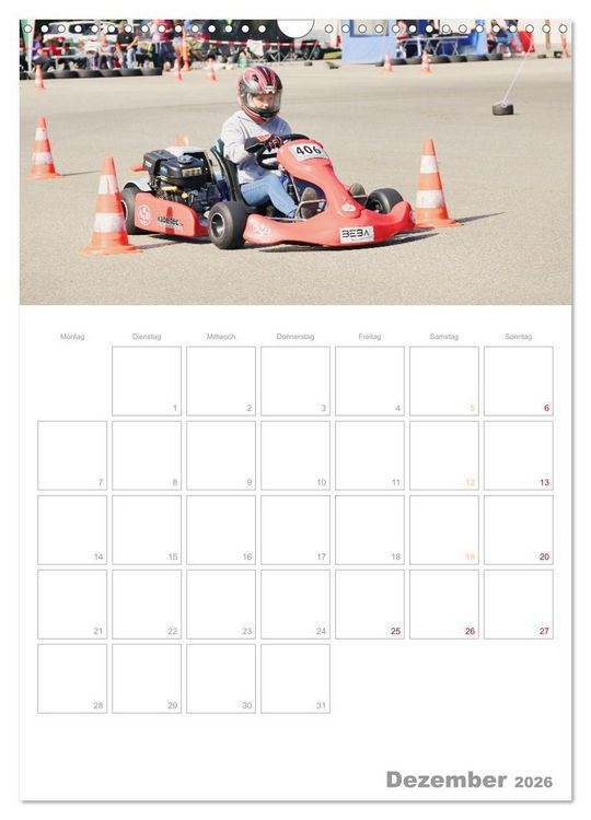 Produktbild: Slalomkart - Gas, Gas, Vollgas! 2026 (Wandkalender 2026 DIN A3 hoch), CALVENDO Monatskalender