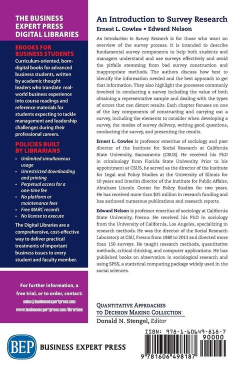 Produktbild: Cowles, E: Introduction to Survey Research