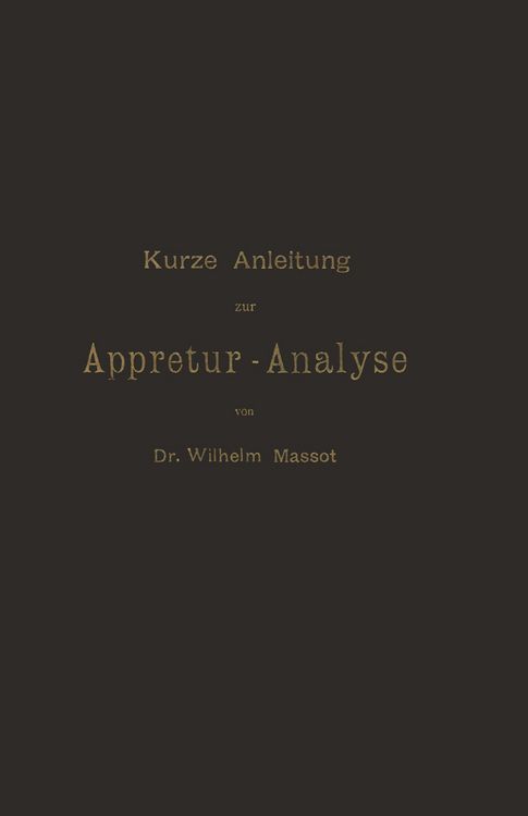 Produktbild: Kurze Anleitung zur Appretur-Analyse