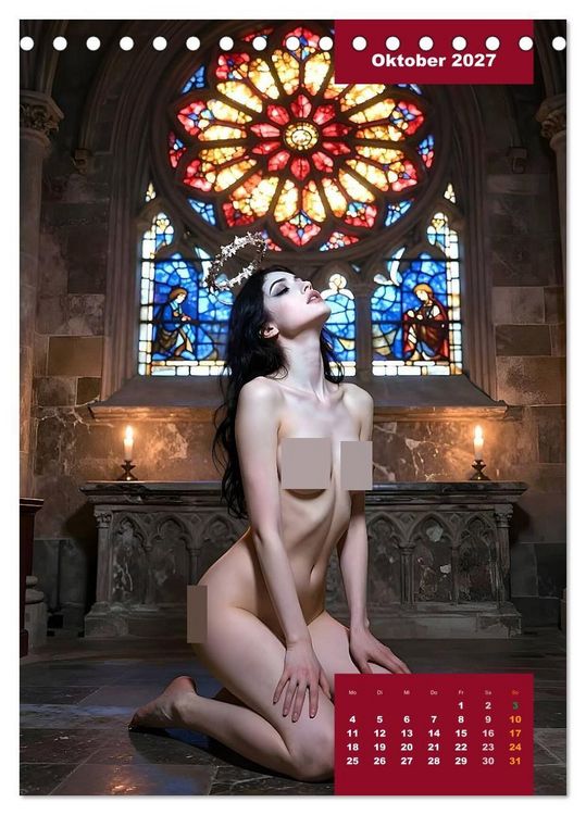 Produktbild: Gothic Engel (Tischkalender 2027 DIN A5 hoch), CALVENDO Monatskalender