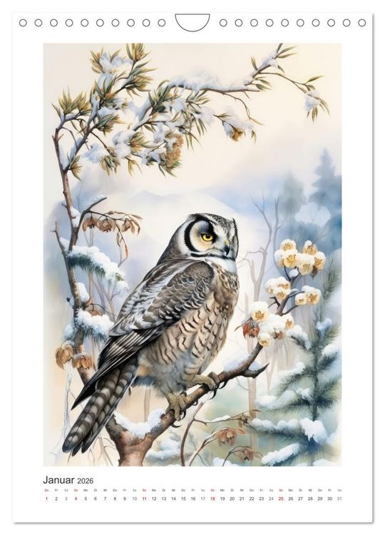 Produktbild: Eulenliebe (Wandkalender 2026 DIN A4 hoch), CALVENDO Monatskalender