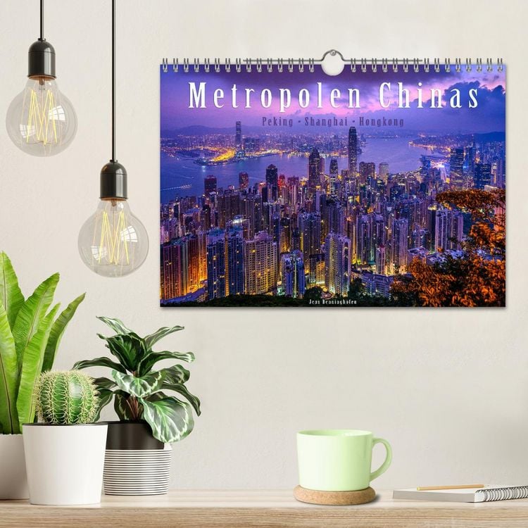 Produktbild: Metropolen Chinas - Peking, Shanghai, Hongkong (Wandkalender 2026 DIN A4 quer), CALVENDO Monatskalender