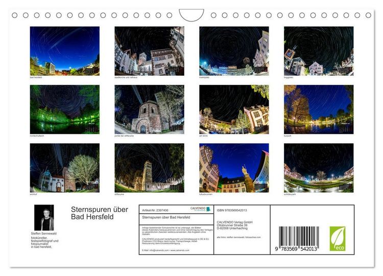 Produktbild: Sternspuren &uuml;ber Bad Hersfeld (Wandkalender 2027 DIN A4 quer), CALVENDO Monatskalender