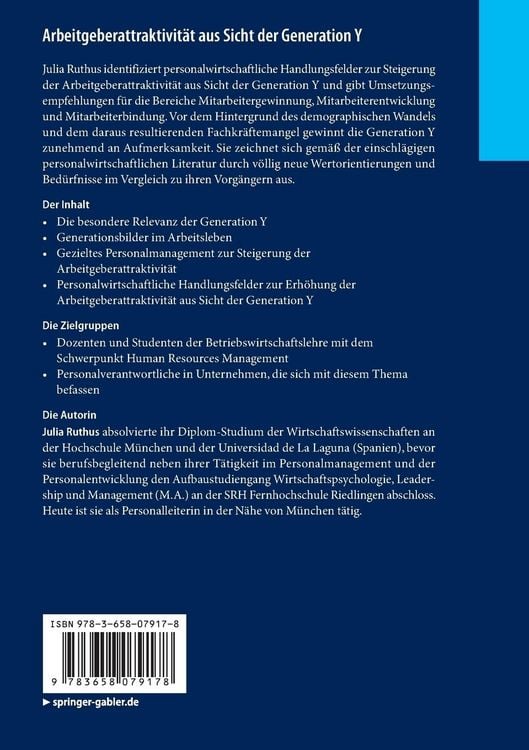 Produktbild: Arbeitgeberattraktivit&auml;t aus Sicht der Generation Y