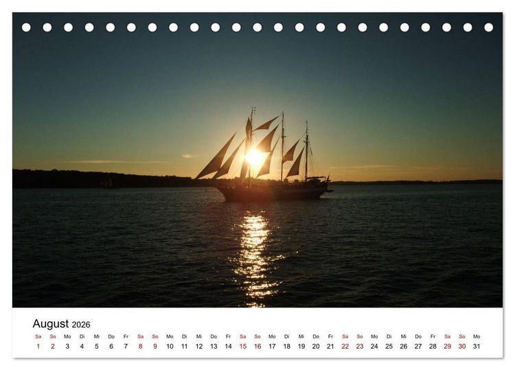 Produktbild: Impressionen von der Kieler F&ouml;rde (Tischkalender 2026 DIN A5 quer), CALVENDO Monatskalender