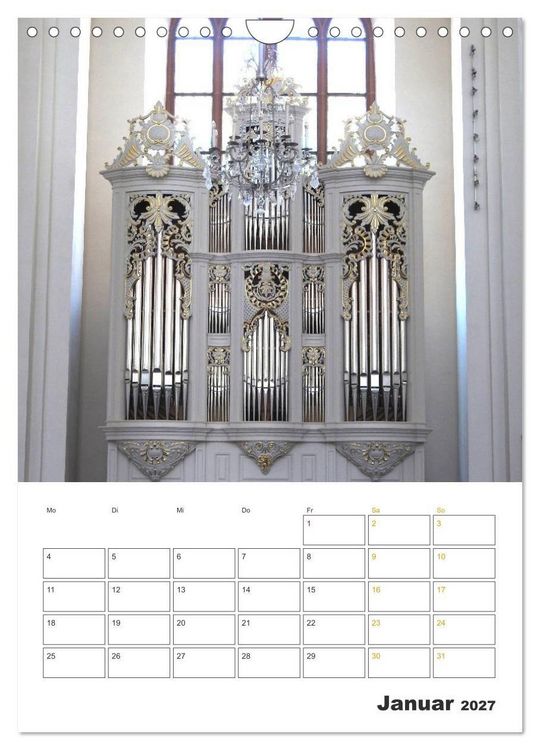 Produktbild: Orgeln zum Verlieben! (Wandkalender 2027 DIN A4 hoch), CALVENDO Monatskalender