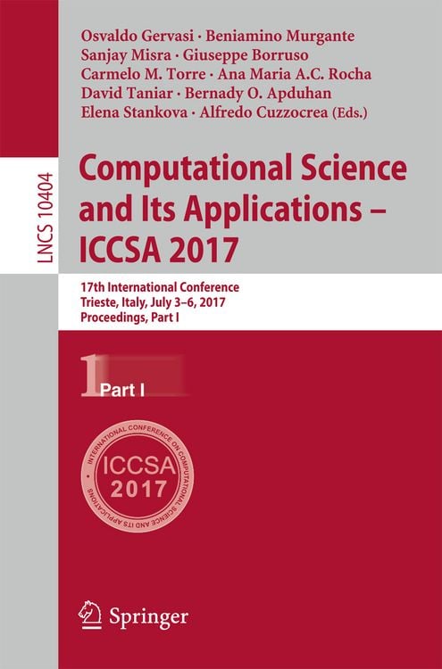 Produktbild: Computational Science and Its Applications &ndash; ICCSA 2017