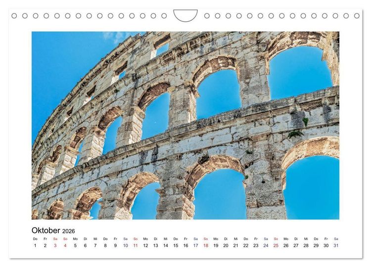 Produktbild: Istrien - Piran &bull; Novigrad &bull; Rovinj &bull; Pula (Wandkalender 2026 DIN A4 quer), CALVENDO Monatskalender