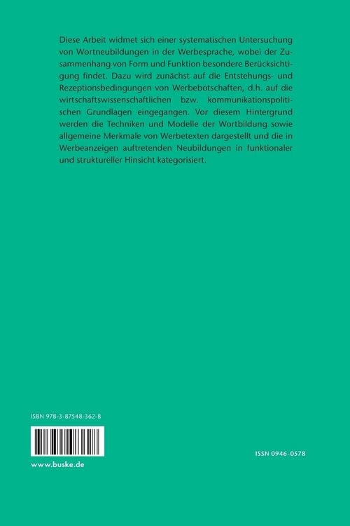 Produktbild: Wortbildungsstrategien in der Werbung