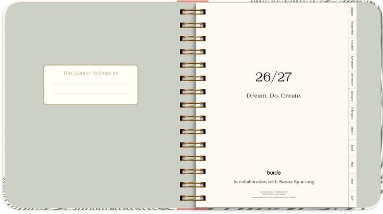 Produktbild: Life Planner Decor Green flow 26/27