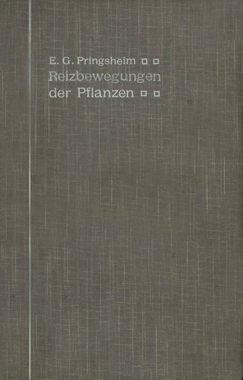 Produktbild: Die Reizbewegungen der Pflanzen
