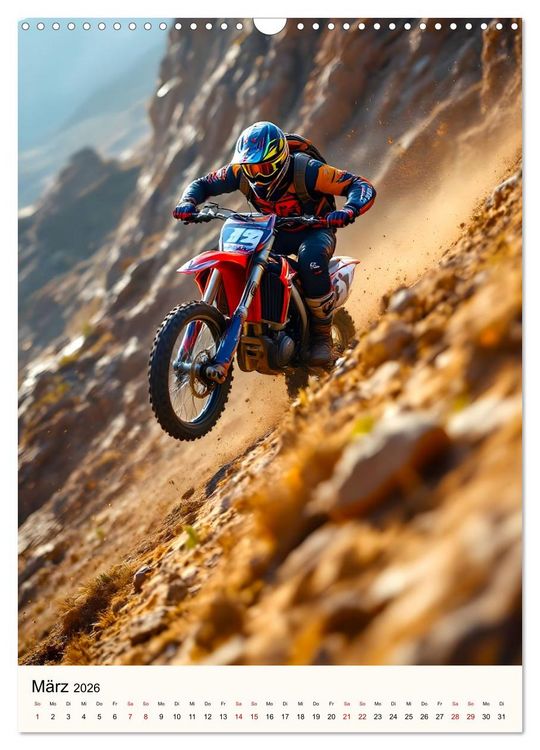 Produktbild: Kickstart the Year - Dirt, Speed und Adrenalin (Wandkalender 2026 DIN A3 hoch), CALVENDO Monatskalender