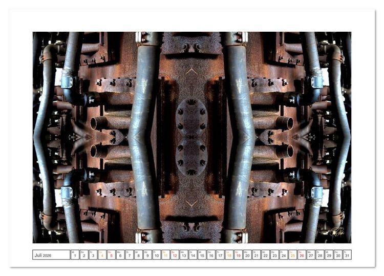 Produktbild: Faszination Spiegelung - Industrie und Technik (Tischkalender 2026 DIN A5 quer), CALVENDO Monatskalender