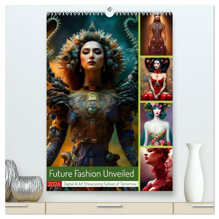 Produktbild: Future Fashion Unveiled (High Quality Premium Wall Calendar 2026 DIN A2 portrait),CALVENDO 12 Month Wall Calendar