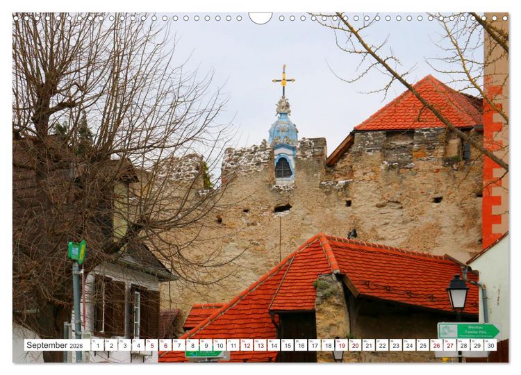 Produktbild: Melk und D&uuml;rnstein, zwei malerische St&auml;dtchen in der Wachau (Wandkalender 2026 DIN A3 quer), CALVENDO Monatskalender