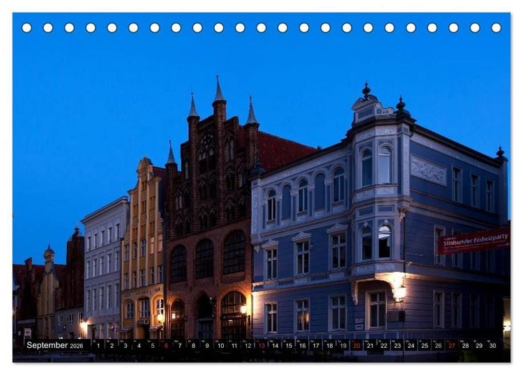 Produktbild: Stralsund F&Uuml;R NACHTSCHW&Auml;RMER (Tischkalender 2026 DIN A5 quer), CALVENDO Monatskalender