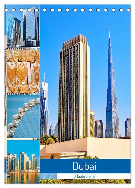 Produktbild: Dubai - Urlaubsplaner (Tischkalender 2026 DIN A5 hoch), CALVENDO Monatskalender