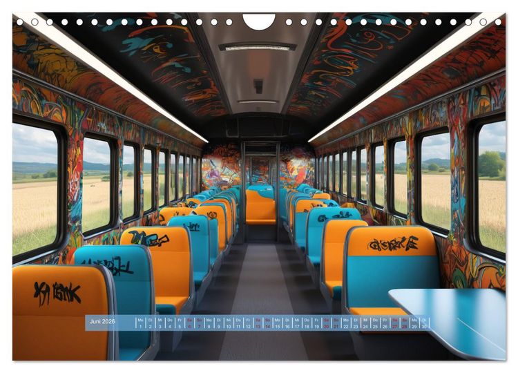 Produktbild: Graffiti Train (Wandkalender 2026 DIN A4 quer), CALVENDO Monatskalender