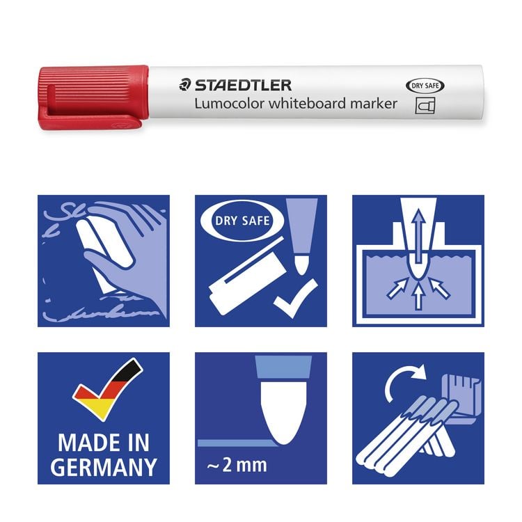 Produktbild: STAEDTLER Lumocolor 351 Whiteboard-Marker, Rundspitze, 351 C10
