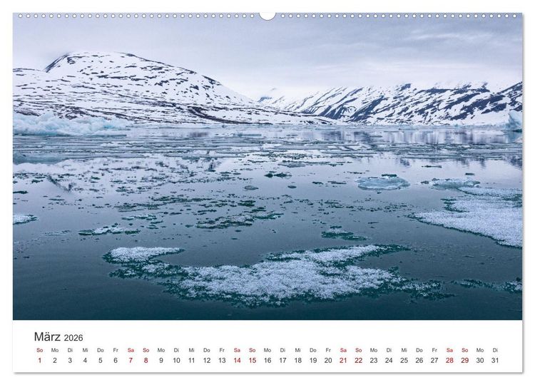 Produktbild: Naturparadies Svalbard (Wandkalender 2026 DIN A2 quer), CALVENDO Monatskalender