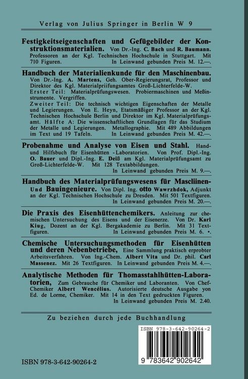 Produktbild: Die praktische Nutzanwendung der Pr&uuml;fung des Eisens durch &Auml;tzverfahren und mit Hilfe des Mikroskopes