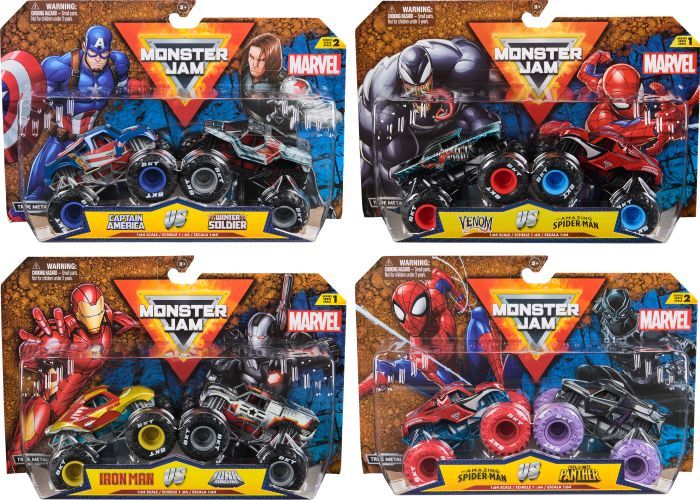 Produktbild: Monster Jam - Zweier-Pack Original Monster Trucks im Marvel Superhelden-Design