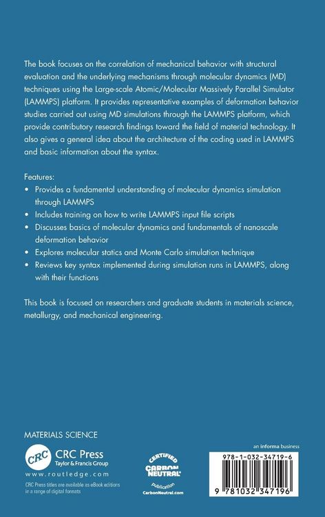Produktbild: Molecular Dynamics for Materials Modeling