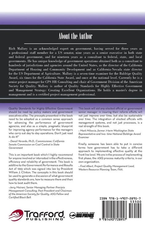 Produktbild: Quality Standards for Highly Effective Government