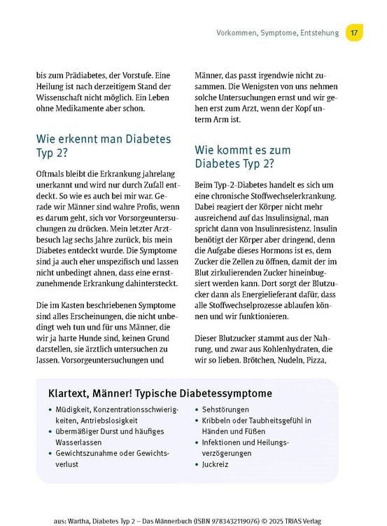 Produktbild: Diabetes Typ 2 - Das M&auml;nnerbuch