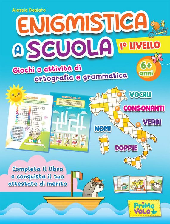Produktbild: Enigmistica a scuola. 1&deg; Livello. Giochi e attivit&agrave; di ortografia e grammatica. 6+ anni