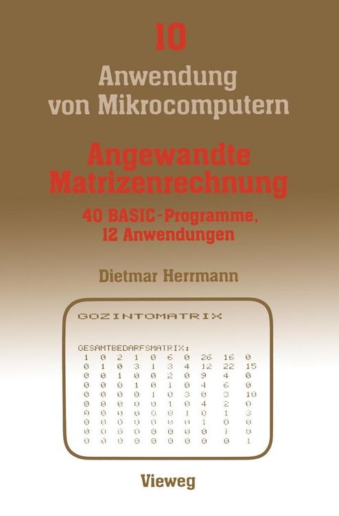 Produktbild: Angewandte Matrizenrechnung