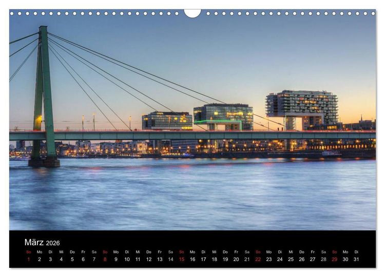 Produktbild: k&ouml;ln dunkelbunt II &ndash; Die Stadt leuchtet! (Wandkalender 2026 DIN A3 quer), CALVENDO Monatskalender