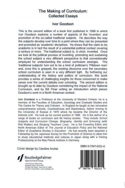 Produktbild: The Making Of The Curriculum