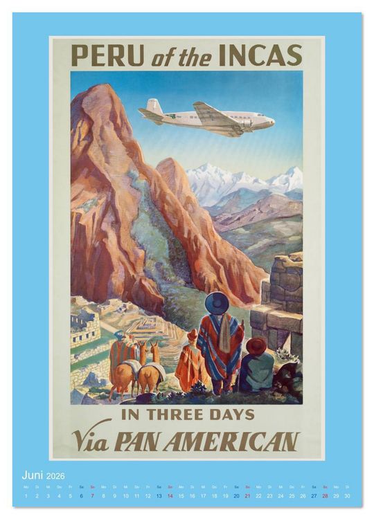 Produktbild: Historische Reiseplakate (hochwertiger Premium Wandkalender 2026 DIN A2 hoch), Kunstdruck in Hochglanz