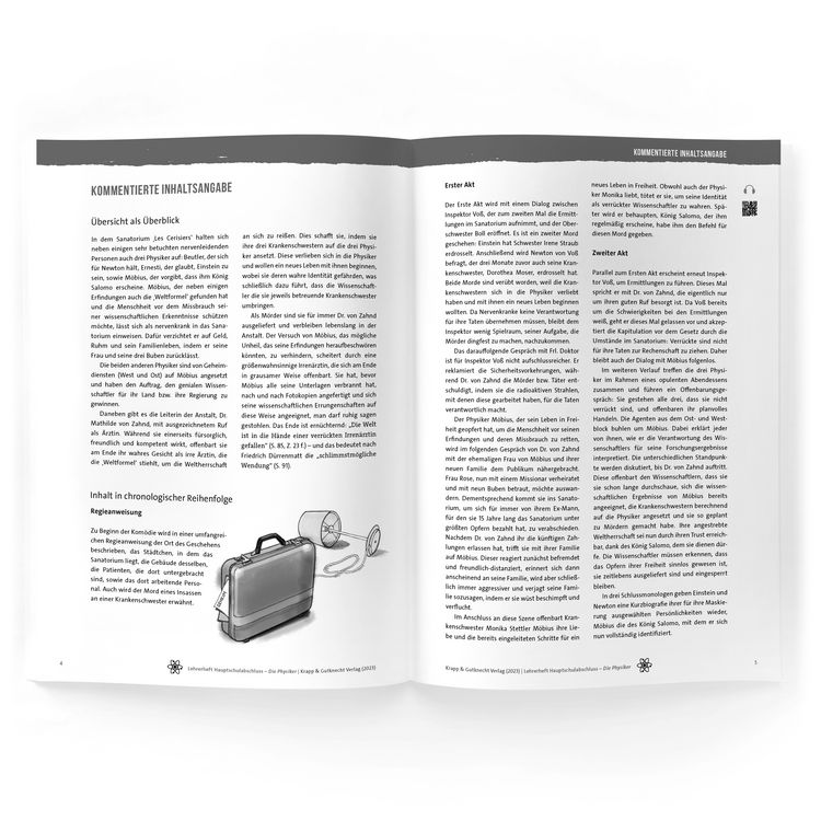 Produktbild: Die Physiker &ndash; Friedrich D&uuml;rrenmatt &ndash; Lehrerheft &ndash; Hauptschule