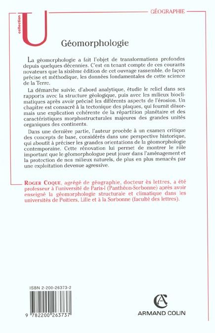 Produktbild: Geomorphologie ; 6e Edition
