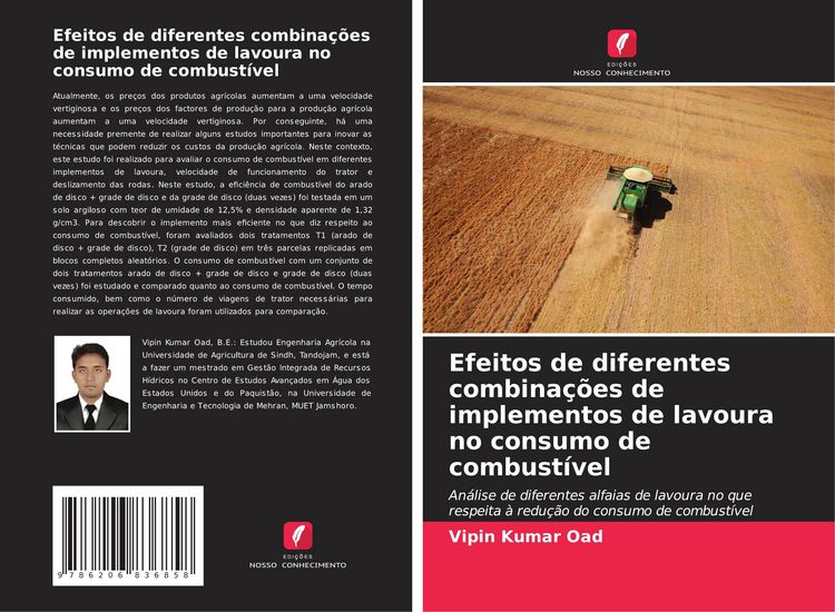 Produktbild: Efeitos de diferentes combina&ccedil;&otilde;es de implementos de lavoura no consumo de combust&iacute;vel