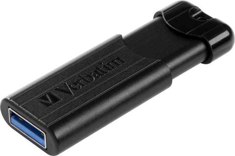 Produktbild: VERBATIM USB 3.0 Drive 64GB Pinstripe, schwarz