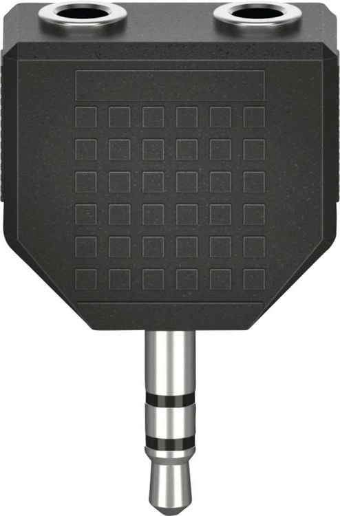 Produktbild: Hama 00205191 Klinke Audio Adapter [2x Klinkenbuchse 3.5 mm - 1x Klinkenstecker 3.5 mm] Schwarz