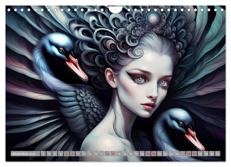 Produktbild: La muse aux oiseaux (Calendrier mural 2026 DIN A4 vertical), CALVENDO calendrier mensuel