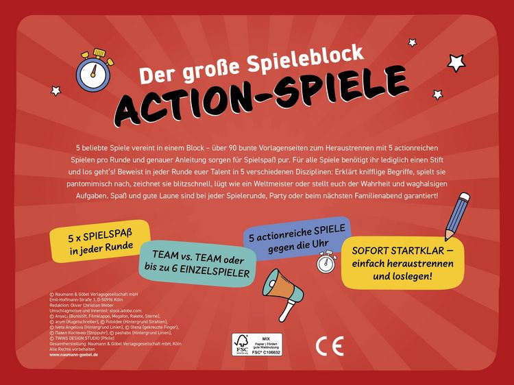 Produktbild: Der gro&szlig;e Spieleblock Action-Spiele