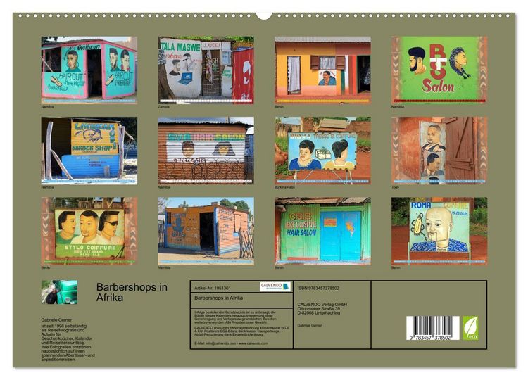 Produktbild: Barbershops in Afrika (hochwertiger Premium Wandkalender 2026 DIN A2 quer), Kunstdruck in Hochglanz