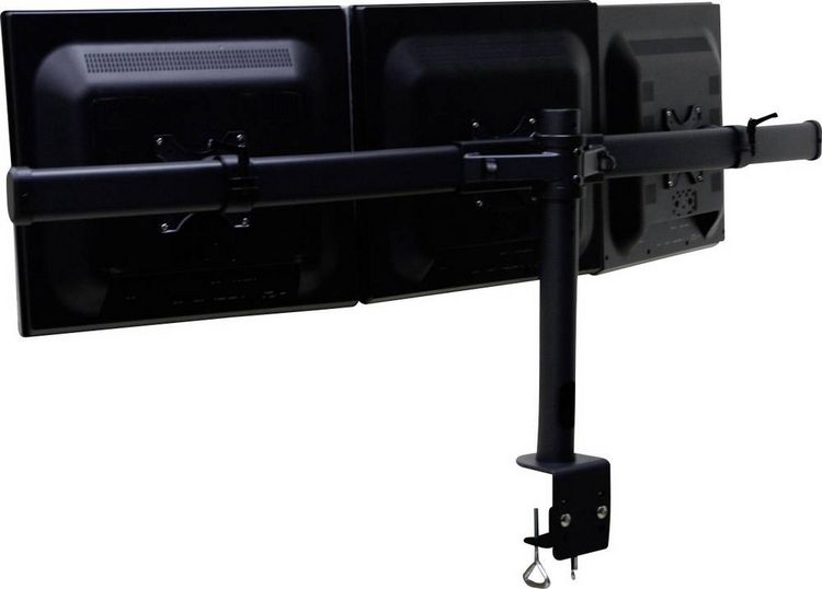 Produktbild: SpeaKa Professional SP-1664324 Monitor-Tischhalterung 3 Display(s) 33,0 cm (13") - 61 cm (24") Schwarz H&ouml;henverstellbar, Schwenkbar, Rotierbar