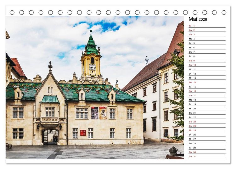 Produktbild: Ein Wochenende in Bratislava (Tischkalender 2026 DIN A5 quer), CALVENDO Monatskalender
