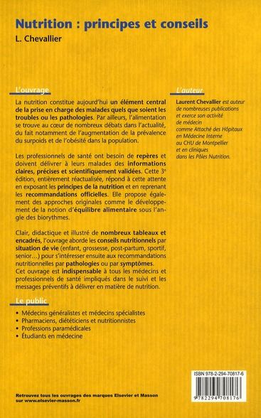 Produktbild: Nutrition : principes et conseils