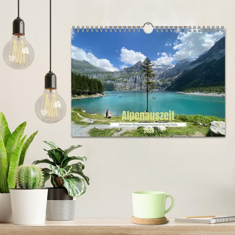 Produktbild: Alpenauszeit - Schweizer Bergsommermomente f&uuml;r die Seele (Wandkalender 2026 DIN A4 quer), CALVENDO Monatskalender