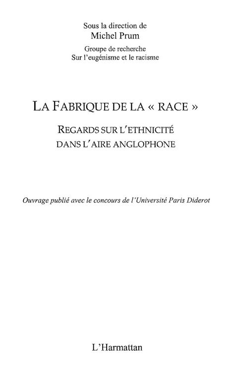 Produktbild: Fabrique de la Race La-Regardsethnicite