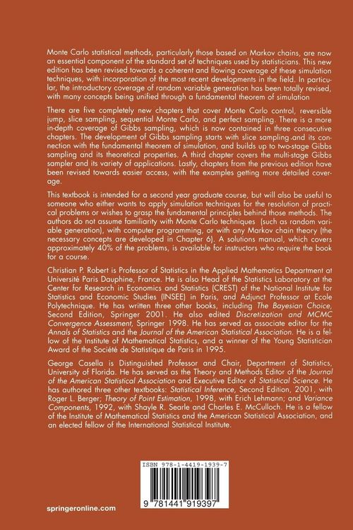 Produktbild: Monte Carlo Statistical Methods